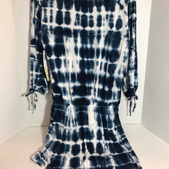 BRAND NEW Green Dragon Pop Over Mini Tie Dye Dress M - Picture 3 of 11